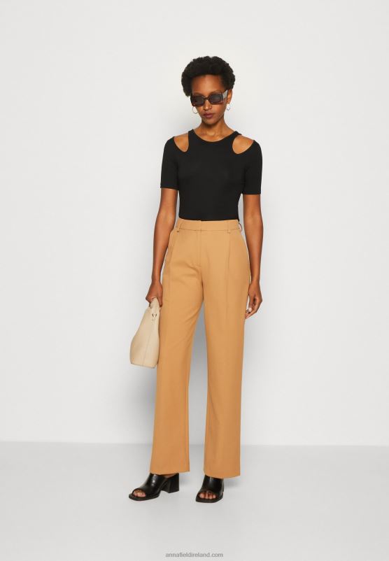 Z62T307 Women Anna Field Print T-Shirt Black