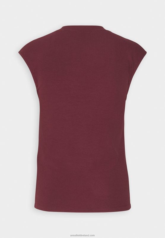 Z62T310 Women Anna Field Basic T-Shirt Dark Red