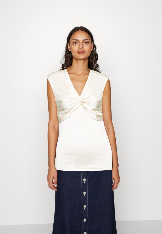 Z62T311 Women Anna Field Print T-Shirt Off-White