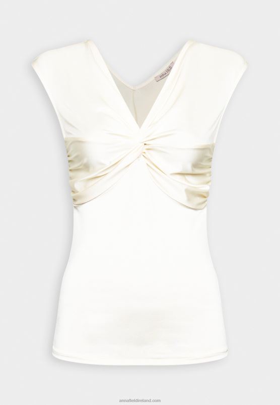 Z62T311 Women Anna Field Print T-Shirt Off-White