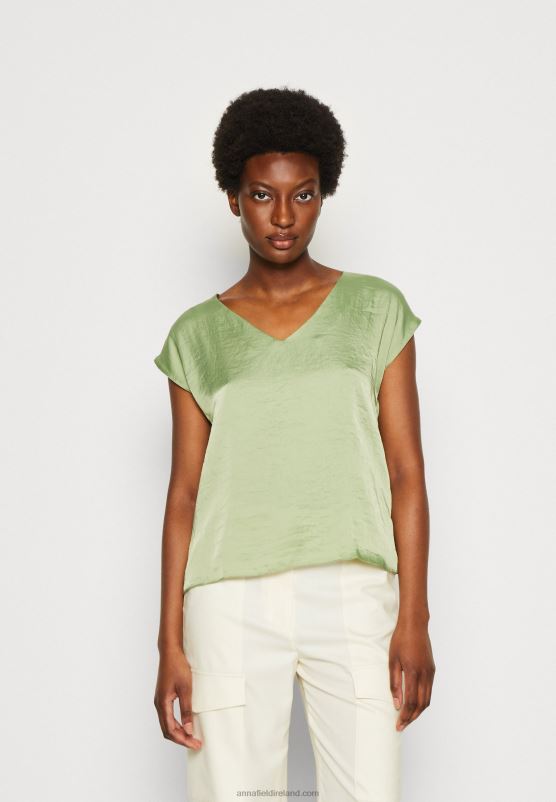 Z62T315 Women Anna Field Basic T-Shirt Olive