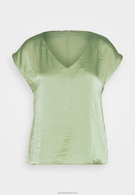 Z62T315 Women Anna Field Basic T-Shirt Olive