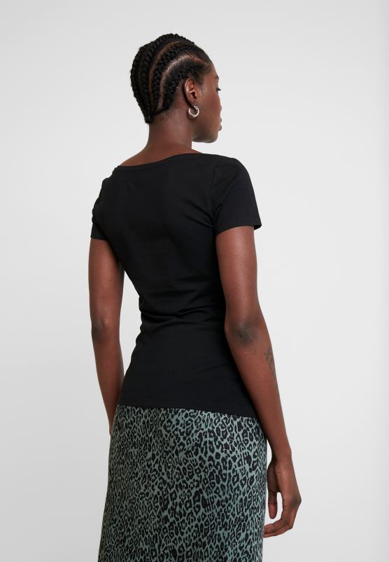 Z62T318 Women Anna Field 2 Pack Basic T-Shirt Black