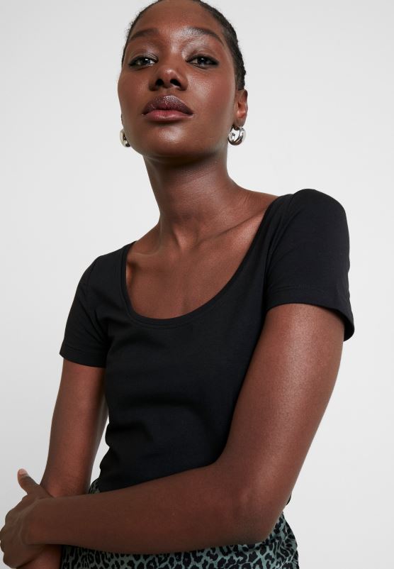 Z62T318 Women Anna Field 2 Pack Basic T-Shirt Black