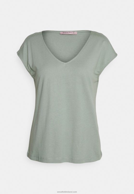 Z62T322 Women Anna Field Basic T-Shirt Light Green