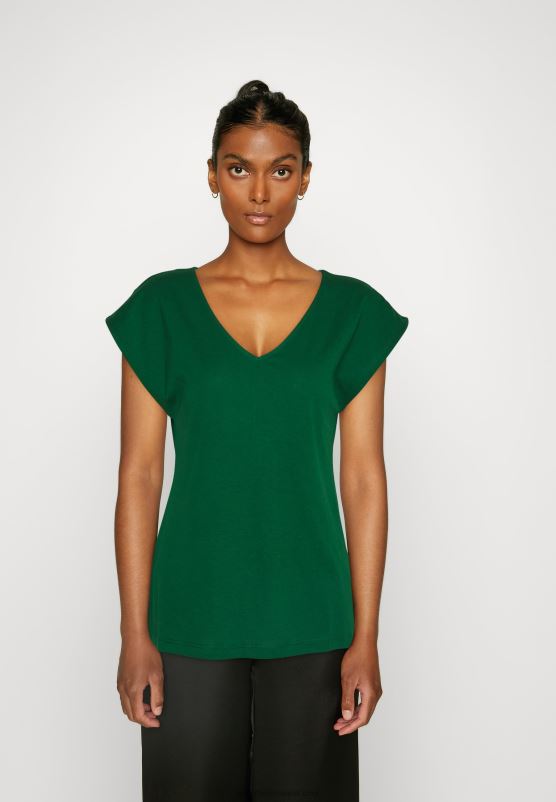 Z62T326 Women Anna Field Basic T-Shirt Dark Green