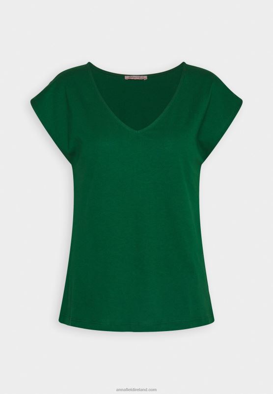 Z62T326 Women Anna Field Basic T-Shirt Dark Green
