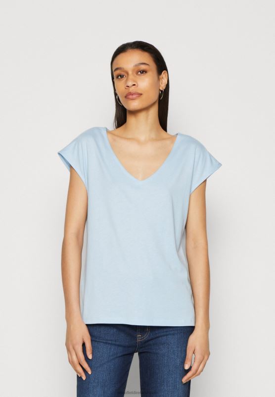 Z62T327 Women Anna Field Basic T-Shirt Light Blue