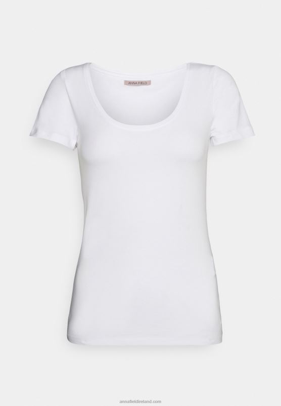 Z62T330 Women Anna Field 3 Pack Basic T-Shirt Dark Red/Dark Blue/White