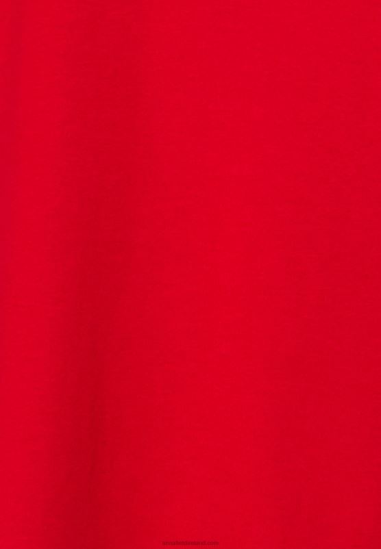 Z62T337 Women Anna Field Basic T-Shirt Red