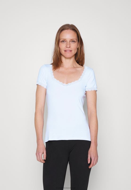 Z62T338 Women Anna Field Basic T-Shirt Light Blue