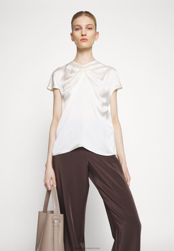 Z62T346 Women Anna Field Print T-Shirt Off White