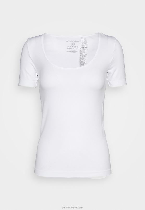 Z62T350 Women Anna Field Basic T-Shirt White