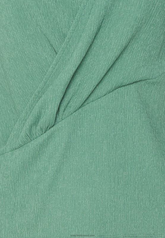 Z62T359 Women Anna Field Print T-Shirt Dark Green