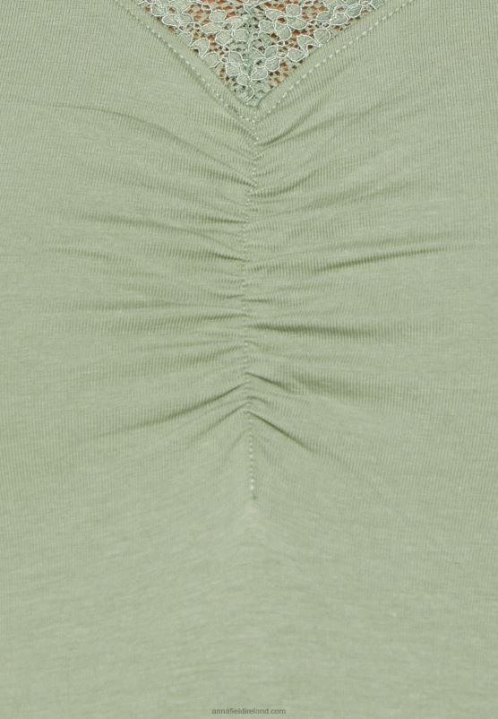 Z62T360 Women Anna Field Print T-Shirt Light Green