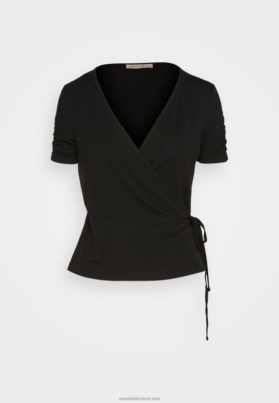 Z62T361 Women Anna Field Print T-Shirt Black