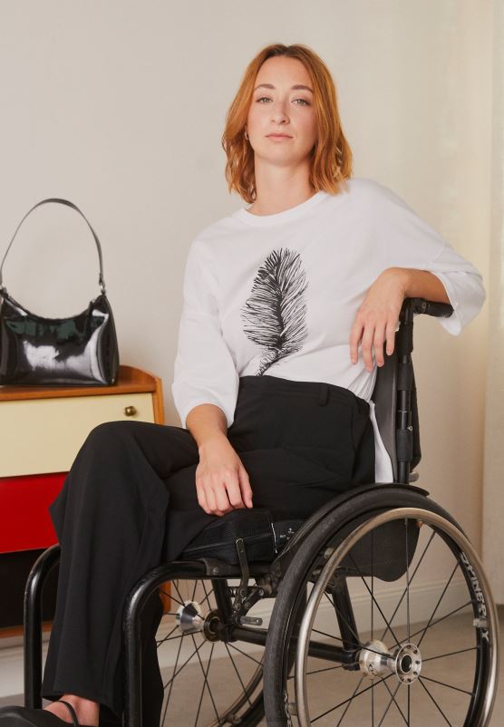 Z62T371 Women Anna Field Print T-Shirt White