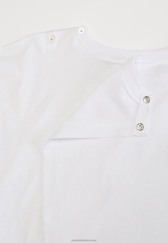 Z62T371 Women Anna Field Print T-Shirt White