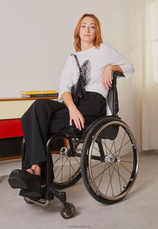 Z62T371 Women Anna Field Print T-Shirt White