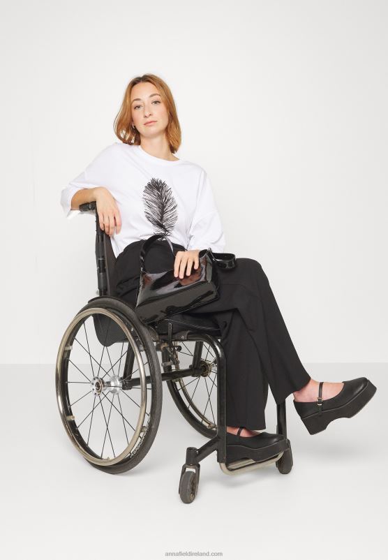 Z62T371 Women Anna Field Print T-Shirt White