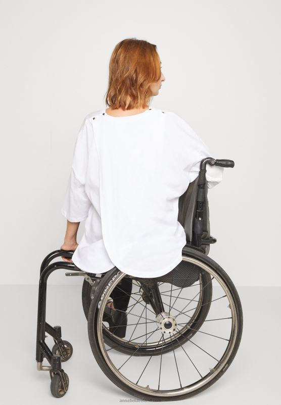 Z62T371 Women Anna Field Print T-Shirt White