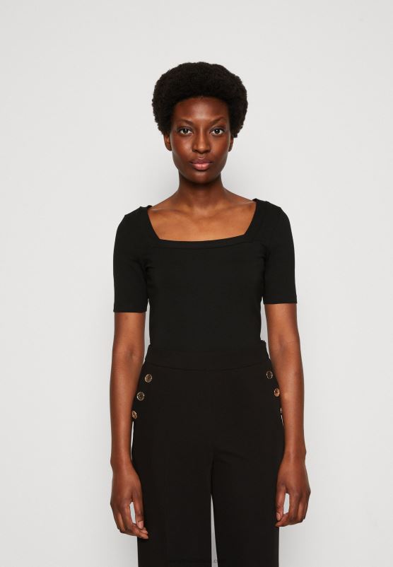 Z62T375 Women Anna Field Print T-Shirt Black