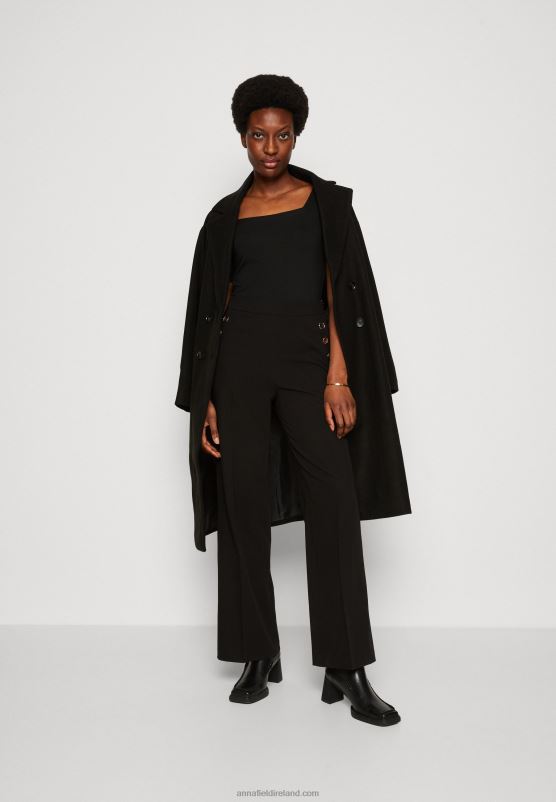 Z62T375 Women Anna Field Print T-Shirt Black