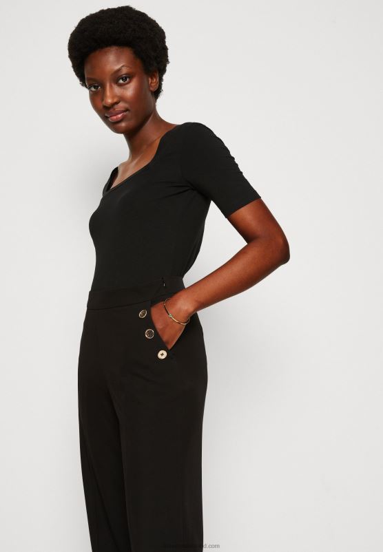 Z62T375 Women Anna Field Print T-Shirt Black