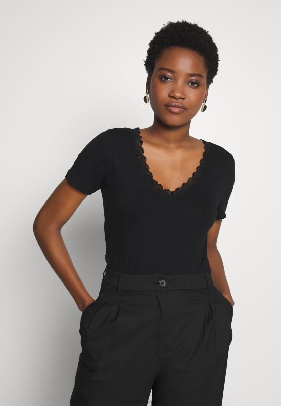 Z62T377 Women Anna Field Basic T-Shirt Black