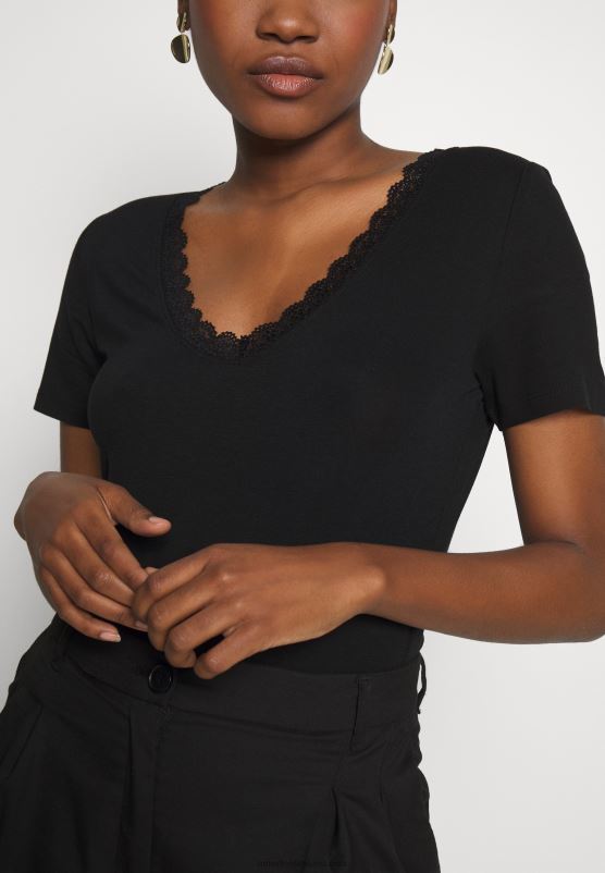 Z62T377 Women Anna Field Basic T-Shirt Black