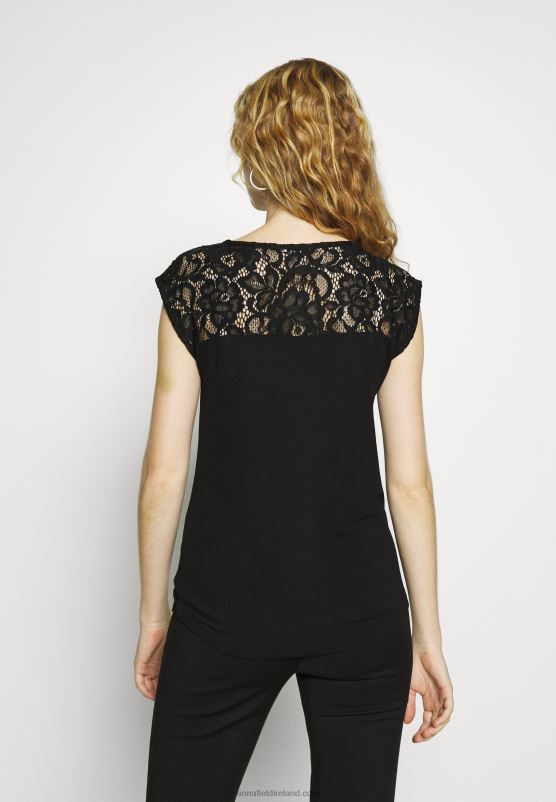 Z62T379 Women Anna Field Basic T-Shirt Black