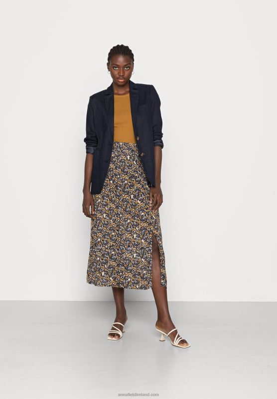 Z62T401 Women Anna Field 2 Pack Top Black/Khaki