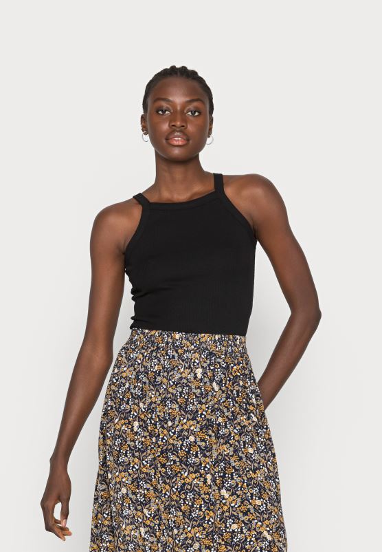 Z62T401 Women Anna Field 2 Pack Top Black/Khaki