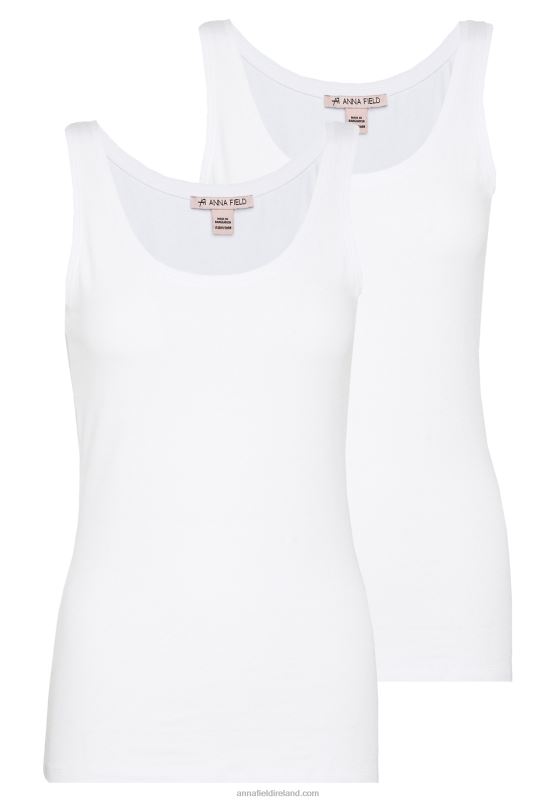 Z62T404 Women Anna Field 2 Pack Top White
