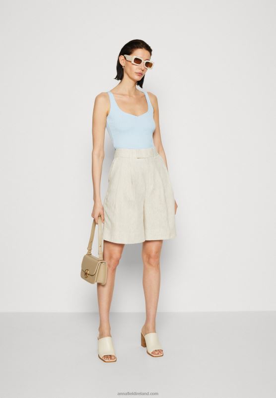 Z62T414 Women Anna Field Top Light Blue