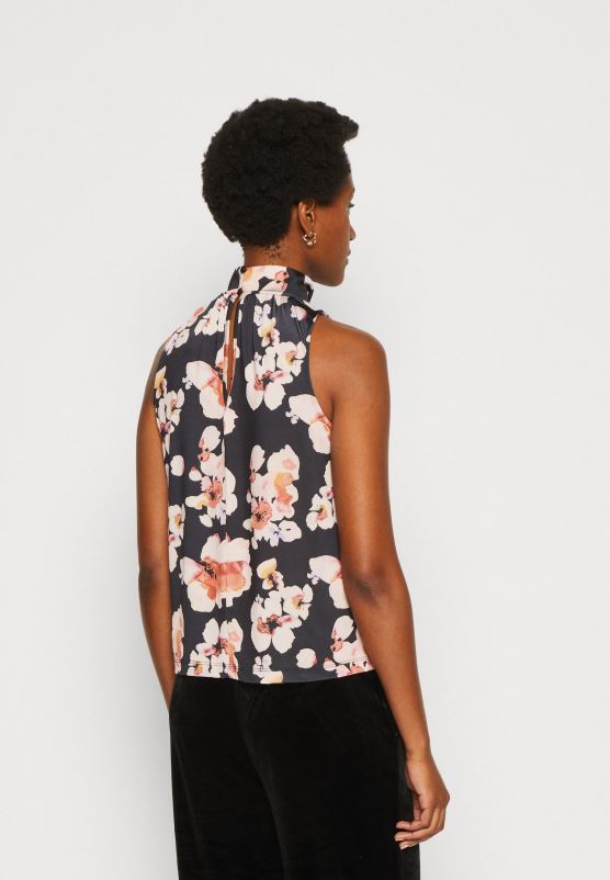 Z62T428 Women Anna Field Top Black/Pink