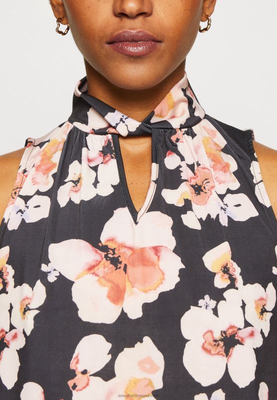 Z62T428 Women Anna Field Top Black/Pink