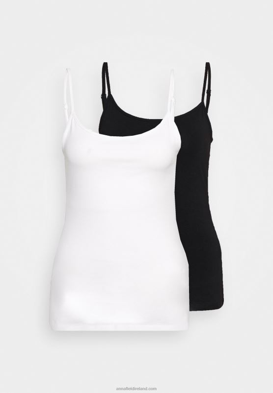 Z62T438 Women Anna Field 2 Pack Top White/Black