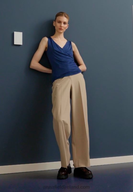 Z62T441 Women Anna Field Top Dark Blue