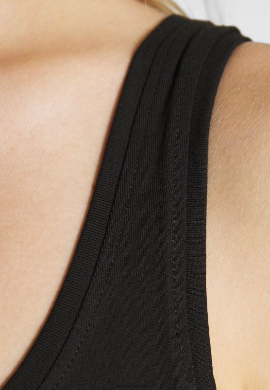 Z62T442 Women Anna Field 2 Pack Top Black/White