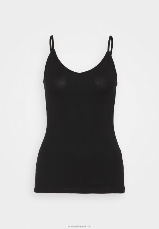 Z62T445 Women Anna Field 5 Pack Top Black/White/Mottled Light Grey