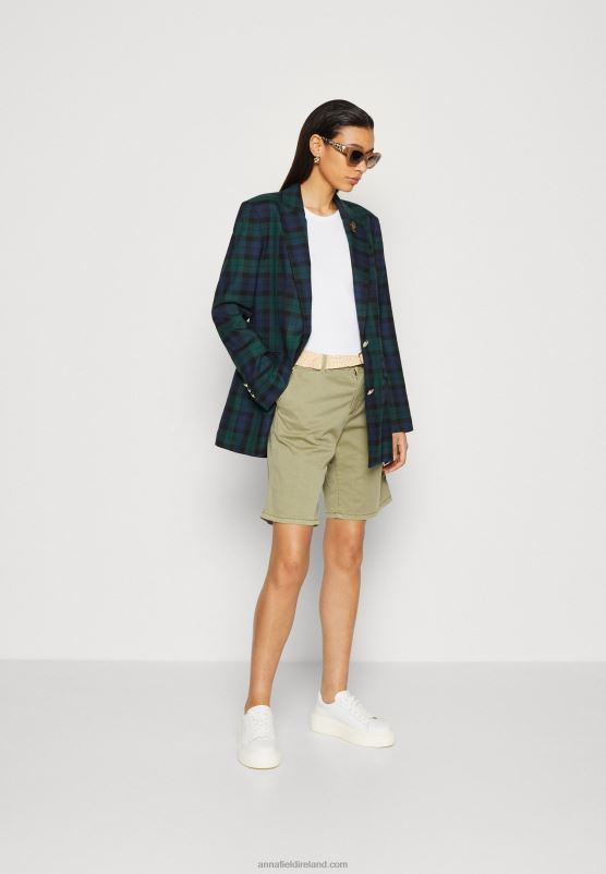 Z62T449 Women Anna Field 2 Pack Top Blue/White/White