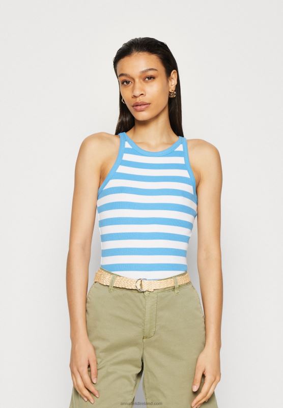 Z62T449 Women Anna Field 2 Pack Top Blue/White/White