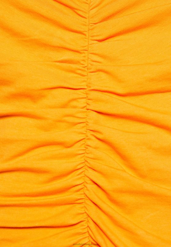 Z62T454 Women Anna Field Top Black/Orange