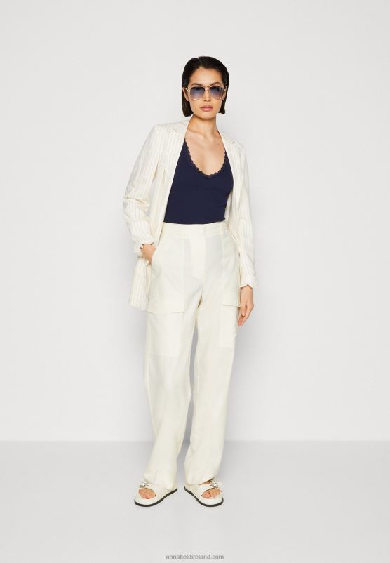 Z62T456 Women Anna Field Top Dark Blue