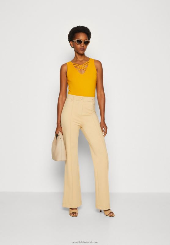 Z62T461 Women Anna Field Top Dark Yellow