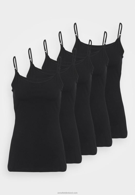 Z62T463 Women Anna Field 5 Pack Top Black