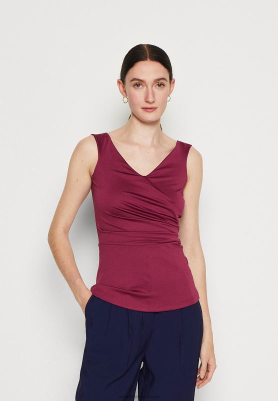 Z62T472 Women Anna Field Top Dark Red