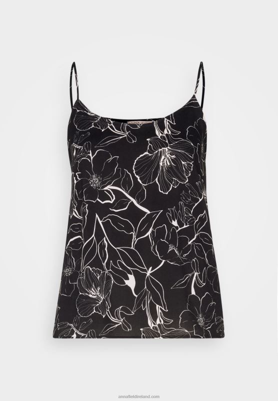 Z62T477 Women Anna Field Top Black/White