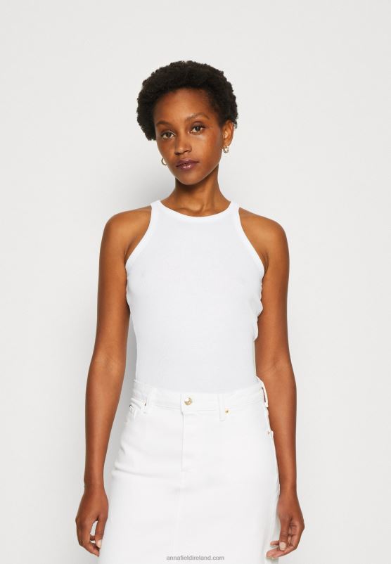 Z62T479 Women Anna Field 2 Pack Top Off-White/Green